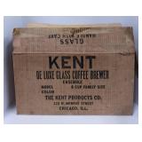 Vintage Kent Delux Coffee Set with MIrrored Tray and Bakelite Handles with Original Box