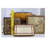 Vintage Kitchen Lot West Bend Slow Cooker and Wood Trivets