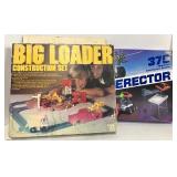 Two Vintage Construction Toy Sets Big Loader and Erector Set
