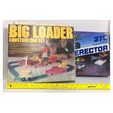 Two Vintage Construction Toy Sets Big Loader and Erector Set
