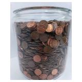 Lot of Circulated Pennies circa 1960