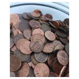 Lot of Circulated Pennies circa 1960