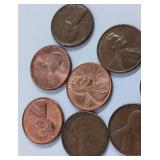 Lot of Circulated Pennies circa 1960