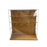 Wood and Plastic Display Case Cabinet Wall or Tabletop