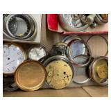 Large Lot of Assorted Vintage Watch Pocketwatch Parts Envelopes with Watch Crystal Faces