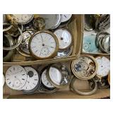 Large Lot of Assorted Vintage Watch Pocketwatch Parts Envelopes with Watch Crystal Faces