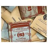 Large Lot of Assorted Vintage Watch Pocketwatch Parts Envelopes with Watch Crystal Faces