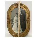 Vintage Wedding Picture in Gold Frame