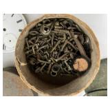Watch Part Shipping Tins Antique with small parts