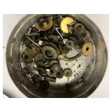 Watch Part Shipping Tins Antique with small parts