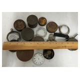 Watch Part Shipping Tins Antique with small parts