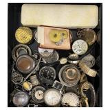Lot of Pocket Watches Watch Parts Vintage Antique Watch