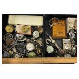 Lot of Pocket Watches Watch Parts Vintage Antique Watch