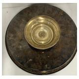 Silverplate and Cut Glass Divided Tray Lazy Susan Rogers and Son