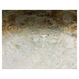Silverplate and Cut Glass Divided Tray Lazy Susan Rogers and Son