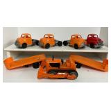 Hubley Kiddie Trucks and Trailers and Marx Toys Baby Bulldozer 1950-1960