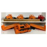 Hubley Kiddie Trucks and Trailers and Marx Toys Baby Bulldozer 1950-1960