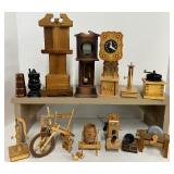 Lot of Wood Miniatures Household Dollhouse