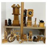 Lot of Wood Miniatures Household Dollhouse