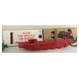 Toy Train Lot Train Whistles Miniatures Auburn Rubber Train