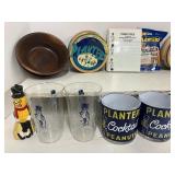 Planters Peanut Mr. Peanut Lot Promo Items Lowball Glasses Ashtray
