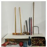 Vintage Wood Toy Lot Croquet