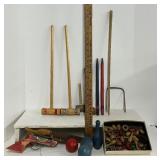 Vintage Wood Toy Lot Croquet