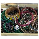 Jewlery Box with Costume Jewelry Lot