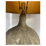Mid Century MCM Lava Drip Glaze Oversized Pottery Lamp