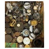 Parts Antique Watches Pocketwatches and Shipping Tins