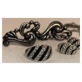 Sterling Ring, Necklace and Earrings