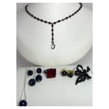 Necklace Earrings and Sterling Ring