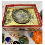 Antique Vintage Asian Influence Collectibles Decor Elephant Teapots Tea Tin