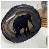 Elephant Collectibles Ink Blotter Carved Stone