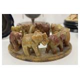 Elephant Collectibles Ink Blotter Carved Stone