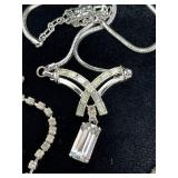 Silver Gold and Crystal Jewelry Lot
