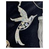Silver Gold and Crystal Jewelry Lot