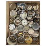 Pocket Watch Lot  Parts Pieces for Repair or Craft Large Lot