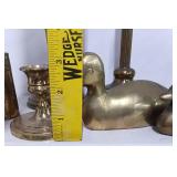 HUGE Brass Lot Candleholders Ducks MISC