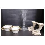 Limoges Haviland Clover Leaf bouillon soup bowls (2) crafted by Haviland in Limoges, France.