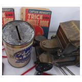 Vintage Pabst Blue Ribbon Bank, Cigarette Lighters Small Collectibles LOT