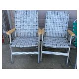 Lot of 4 Vintage Aluminum and Webbed Lawn Chairs