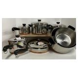 Vintage New in Box Revereware Copper Clad Cookware 12 PC Set