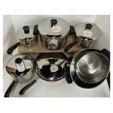 Vintage New in Box Revereware Copper Clad Cookware 12 PC Set