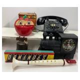 Vintage Apple Bank, Train Clock Bell Bank
