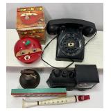 Vintage Apple Bank, Train Clock Bell Bank