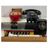 Vintage Apple Bank, Train Clock Bell Bank