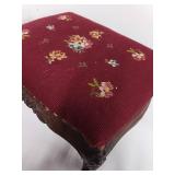 Needlepoint Footstool and Wall pocket decor