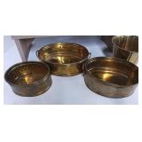 Brass Candle Sticks and Planter Lot