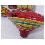 Slinky Seal Tin Litho Top Ohio Art Basketball Globe
